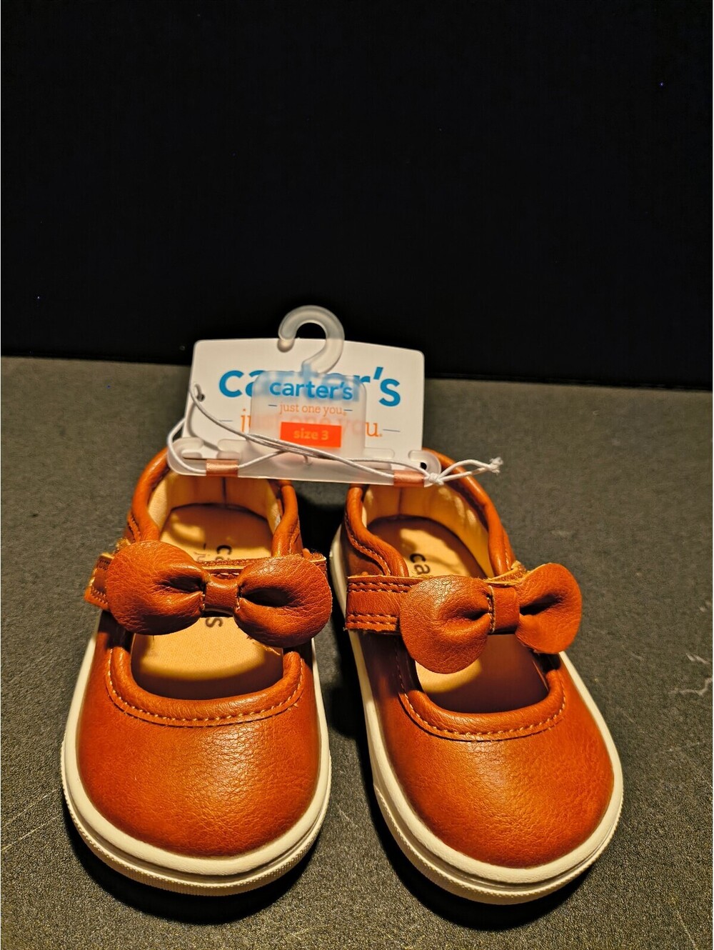 Carter's toddler bow shoes brown